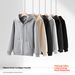 Unisex Fleece-Lined Zip Hoodie - Viral Oversized Open Front Design With Drop Shoulder & Kangaroo Pockets_viptrois.com