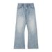 Men's Clothing retro baggy jeans light blue bamboo machete neutral flared jeans for men and women_viptrois.com