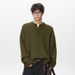 Monochrome Man- Vintage Old Money Henry Collar Polo Knit Autumn Winter Thickened Warm Sweater Lazy Style Pullover Cardigan Q_viptrois.com