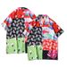 Men's Clothing Retro Printed Shirt Hot Selling Hip Hop Trendy Brand Men's Trendy Loose Hawaiian Short Sleeved Floral Shirt Jacket Men_viptrois.com