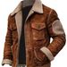 Autumn Winter 2025 Men's Coat Jacket Lamb Wool Turn-down Collar Zipper Business Casual_viptrois.com