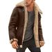 Suitable For All Seasons 2025 Winter Sheepskin Thickened Zipper Leather Men's Jacket_viptrois.com