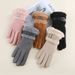 Women's Gloves Winter Velvet And Thick Warm Gloves For Women, Touch Screen Suede Gloves, Outdoor Windproof And Cold Proof Cycling Gloves_viptrois.com