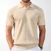 2026 New Style Men's European Style Spring/Summer Short-Sleeved Knitted Shirt - Muscular Hard-Hero Casual Hooded Polo Shirt_viptrois.com