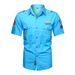 Men's Clothing Youth Loose Short Sleeved Shirts Section Solid Color Casual Shirts_viptrois.com