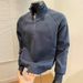 Men's Clothing Patchwork Pullover Sweatshirt Loose Fit Versatile Stand Collar Thermal Cotton Blends T-Shirt_viptrois.com