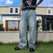 American Style Loose Straight Jeans For Men 2025 New Autumn Fashion Beaded High Street Wide Leg Pants Trendy_viptrois.com