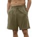 Men's Clothing Summer Cotton And Linen Shorts Beach Elastic Waist Basic Casual Shorts_viptrois.com