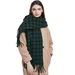 Unisex Shawl bib women's fashion thickened small plaid fringe scarf shawl_viptrois.com