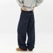 Men's Clothing Split Silhouette Retro Jeans Men's Spring New Style Bright Line Design Original Denim Trousers American Straight Pants Loose Pants_viptrois.com