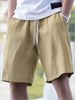 Men's Clothing Beach Pants Loose Sports Shorts Built In Briefs Solid Color Casual Versatile Beach Pants_viptrois.com
