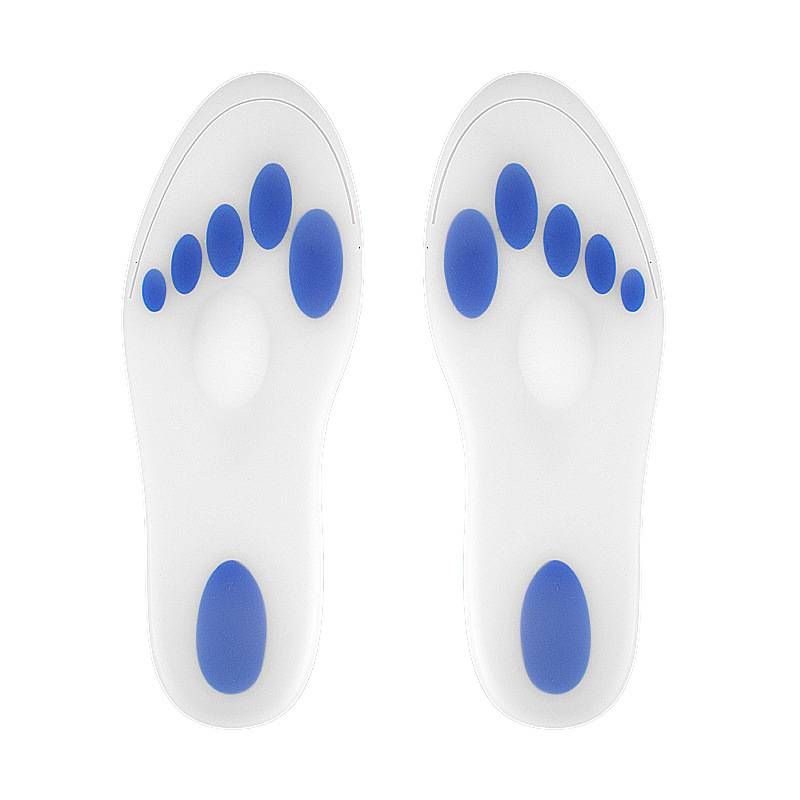 Milk white real silicone insole for men and women leisure cushioning soft foot heart pads running insole_viptrois.com