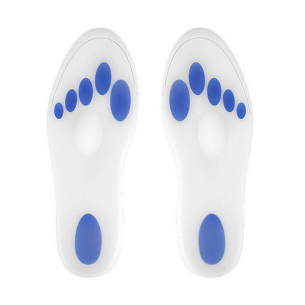 Milk white real silicone insole for men and women leisure cushioning soft foot heart pads running insole_viptrois.com