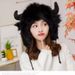 Halloween Funny Bullhead Plush Women's Winter Warm Hat_viptrois.com