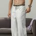 Men's White Straight Leg Jeans - Classic Cotton Denim Pants For Teenagers & Young Adults - Relaxed Fit Washed Casual Trousers_viptrois.com
