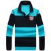 Men's Clothing High End Paul Contrast Color Knitted Long Sleeve Autumn New Casual Warm Loose Lapel Polo Shirt Men_viptrois.com