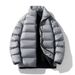 Men's Lightweight Puffer Jacket – Relaxed Fit Quilted Coat (Stand Collar, Thermal Lined, Winter-Ready Outerwear, Urban Minimalist Style)_viptrois.com