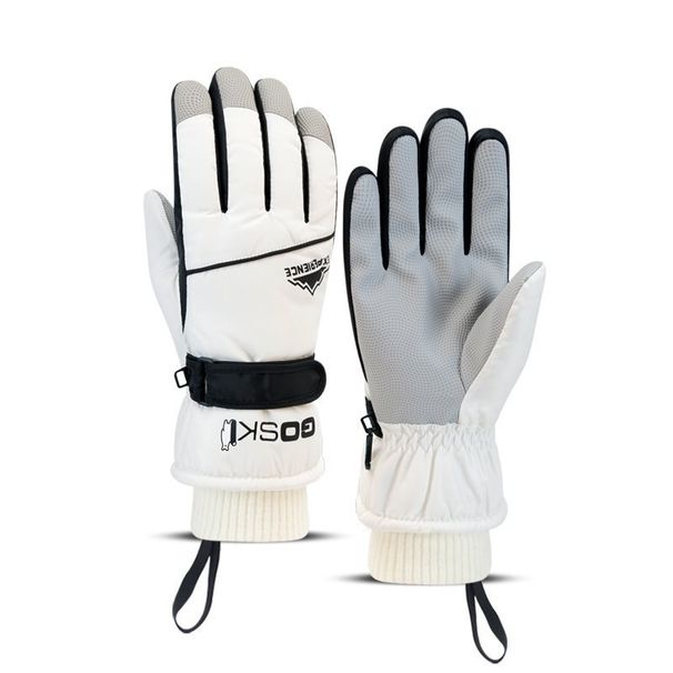 Outdoor ski gloves for men winter fleece thickened touch screen windproof and waterproof riding warm cotton gloves for women_viptrois.com