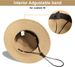 Beach Sun Straw Hats For Women, UPF 50+ UV Sun Protection Wide Brim Summer Straw Hat Foldable Packable Roll Up Cap_viptrois.com