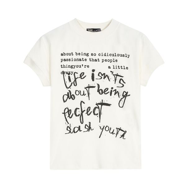 Men's Clothing Retro Straight Shoulder T Shirt For Women Summer New Style Letter Print Short Sleeve Slim Fit Hot Girl Top Trend_viptrois.com