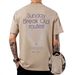 European And American Trendy Brand Sunday Letter Printing T-shirt, Men's Outdoor Running Loose Round Neck Sports Short-sleeved T-shirt_viptrois.com