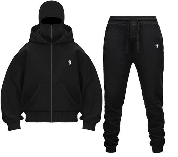 Men's Clothing Hooded Sweatshirt Zipper Sweatpants C Trousers High Street Hip Hop Rap Street US Size Men And Women Sweatpants Wholesale_viptrois.com