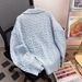 Men's Korean-Style Mock Neck Pullover Sweater – Oversized Long Sleeve Knit Top (Breathable, Color-Blocked, S-XXXL, Minimalist Casual)_viptrois.com