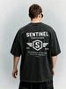 Vintage Washed Double-Sided Print Hexagon S Wing Badge Letter Slogan Heavyweight 230g Cotton Men's Military Street Tee_viptrois.com