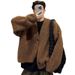 Pure Cross-Bordr Hot-Slling Europan Plus Siz V-Nck Mixd Color Thick Knit Swatr Mn's Cardigan Jackt Factory_viptrois.com