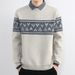 High-End Two-Piece Sweater Men's Trendy Thickened Warm Knitwear Autumn Winter Inner Collar Knitted Base Shirt_viptrois.com