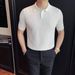 Summer Business Casual Men's Short Sleeved Polo Shirt with Collar High Quality Breathable Knitwear_viptrois.com