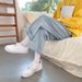 Straight Jeans Men's Trendy Brand Ins Loose Casual Trousers Korean Version Trendy Wide-leg Trousers Hong Kong Style Versatile Dad Trousers_viptrois.com