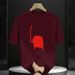 Personalized Creative Crew Neck Loose T-shirt New Heavy Cotton Casual Fashion Men's Wear 2025 Summer Short Sleeves_viptrois.com