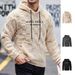 Men's Embroidered Letter Hoodie – Fleece-Lined Long Sleeve Pullover With Drawstring (Dark Gray/Black/Khaki, S-XXL)_viptrois.com