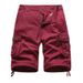 Summer New Cargo Shorts European Size Loose Fit Pure Cotton Seven-Quarter Pants Multi-Pocket Mid-Length Men's Wear_viptrois.com