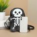 Halloween Creative Women's Black Personalized Punk Cute Skull Alien Shoulder Crossbody Bag_viptrois.com