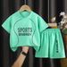 Kids' Quick-Dry Running Set - Breathable Short Sleeve & Shorts | Summer Athletic Outfit_viptrois.com