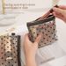Storage Bags New Love Flocking Mesh Storage Bag Double Layer Mesh Wash Bag Cosmetic Bag Female Large Capacity Portable Cosmetic Bag_viptrois.com