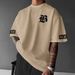 Men's Clothing Cross Border European And American New Fashion Brand Men's Summer Round Neck Loose Letter Short Sleeved T Shirt Top_viptrois.com
