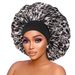 large printed sleeping cap Leopard print hair cap bonnet Elastic wide brim beauty chemotherapy cap_viptrois.com