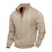 Men's Jacquard Knit Pullover – Winter-Ready Stand Collar Sweatshirt (S-Xxxl, 15 Colors) | Outdoor & Casual Streetwear_viptrois.com