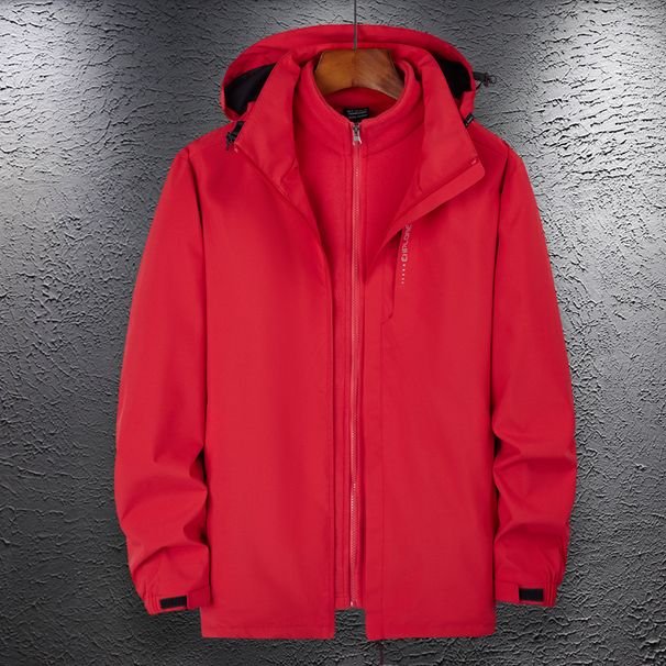 Men's Clothing Outdoor Couple's Rush Clothes Casual Waterproof Jacket Two-Piece Detachable Mountaineering Suit_viptrois.com