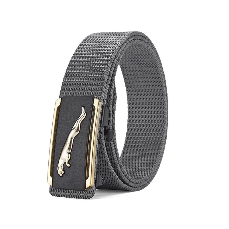 Men's Toothless Automatic Buckle Canvas Belt Fashion Woven Outdoor Military Training Woven Trouser Belt Nylon Tactical Outer Belt_viptrois.com