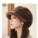 Women's Hats Thickened Plush Edge Octagonal Hat For Women Fashion Solid Color Painter Hat Autumn And Winter Japanese Style High End Newsboy Hat Trend_viptrois.com