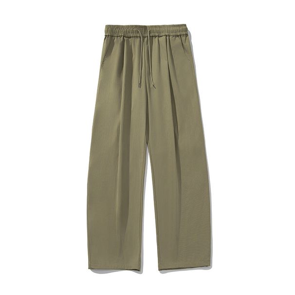 Men's Clothing Pleated Design Machete Casual Pants Men's 2025 Spring Style Trousers Retro Loose Trendy Brand Slightly Tapered Drawstring Pants_viptrois.com