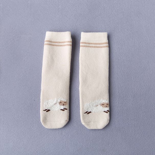 Autumn And Winter Thickened Cotton Baby Long Tube Wool Hoop Socks For Infants And Toddlers Warm Children Non-slip Floor Socks_viptrois.com