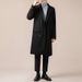 Thickened Overcoat Men's Winter Style Mid-Length Korean Version Double-Breasted Woolen Trench Coat_viptrois.com