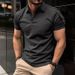 Business Men's Polo Shirt Casual Summer Short Sleeves Tops Trendy Plaid Pattern Print Button T Shirt Loose Clothes Fashion Golf Shirts_viptrois.com