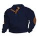 2027 Fashion European-USA Knitwear Pullovers Youth/Men Polyester Stand Collar Half Button Long Sleeve Jacquard Sweater S-5XL_viptrois.com