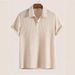 Men's Clothing Men's Tops Lapel Diamond Knitted Casual Loose Short Sleeved Shirt Men's Polo Shirt_viptrois.com